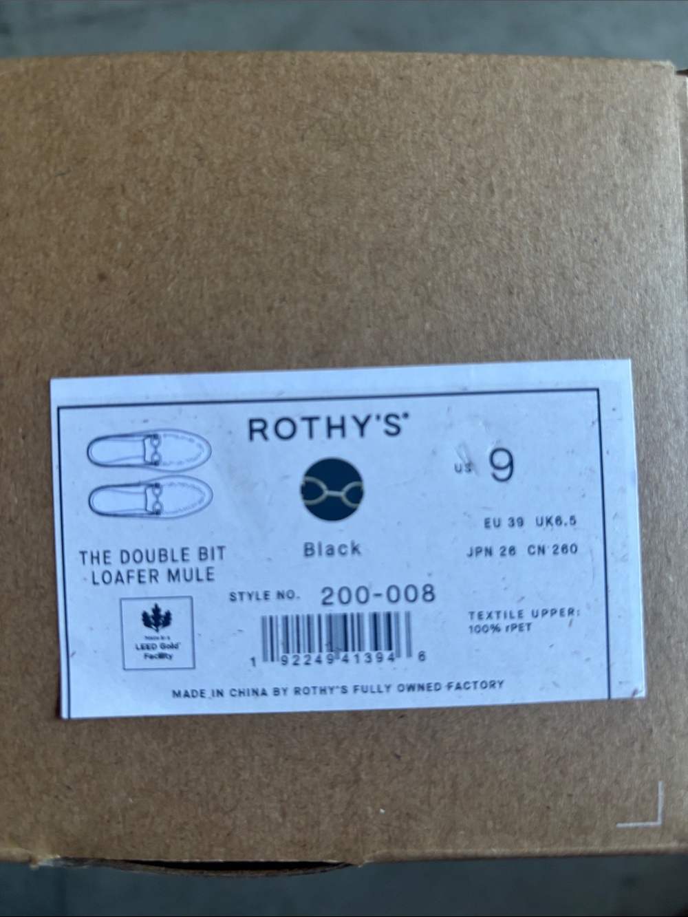 Rothys The Double Bit Loafer Mule in Black - Picture 4 of 4